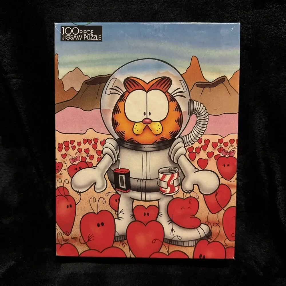 Vintage 1978 Space Garfield 100 Piece Jigsaw Puzzle New
